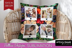 Stained Glass Photo Pillow PNG - Flowers Picture Frame Cover Product Image 1