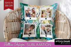 Stained Glass Photo Pillow PNG - Flowers Picture Frame Cover Product Image 1