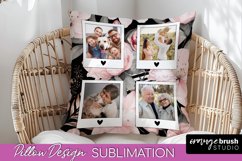 Family Photo Frame Pillow Sublimation - Floral Pillow Cover Product Image 1