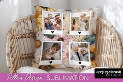 Family Photo Frame Pillow Sublimation - Floral Pillow Cover Product Image 1