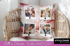Family Photo Frame Pillow Sublimation - Floral Pillow Cover Product Image 1