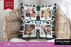 Folk Flowers Photo Pillow PNG - Floral Picture Frame Pillow Product Image 1