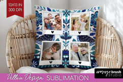 Folk Flowers Photo Pillow PNG - Floral Picture Frame Pillow Product Image 1
