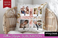 Rose Photo Pillow PNG - Floral Picture Frame Pillow Cover Product Image 1