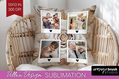 Rose Photo Pillow PNG - Floral Picture Frame Pillow Cover Product Image 1
