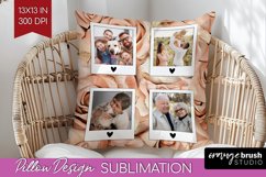 Rose Photo Pillow PNG - Floral Picture Frame Pillow Cover Product Image 1