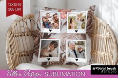 Rose Photo Pillow PNG - Floral Picture Frame Pillow Cover Product Image 1
