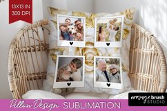 Rose Photo Pillow PNG - Floral Picture Frame Pillow Cover Product Image 1
