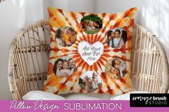 Autumn Photo Frame Pillow Sublimation -Tie Dye Background Product Image 1