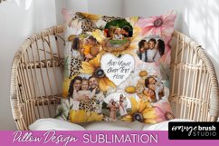 Family Photo Frame Pillow Sublimation - Floral Pillow Cover Product Image 1