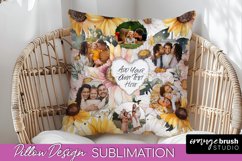 Family Photo Frame Pillow Sublimation - Floral Pillow Cover Product Image 1