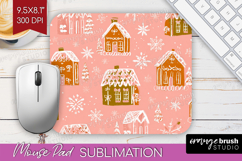 Pink Christmas Mouse Pad Sublimation - Coquette Xmas PNG Product Image 1