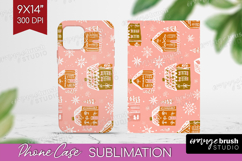 Pink Christmas Phone Case PNG - Coquette Xmas Case PNG Product Image 1