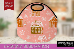 Pink Christmas Lunch Bag - Coquette Xmas Lunch Bug PNG Product Image 1
