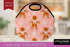 Pink Christmas Lunch Bag - Coquette Xmas Lunch Bug PNG Product Image 1