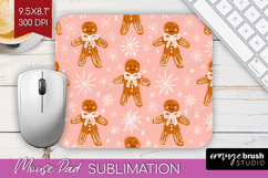 Pink Christmas Mouse Pad Sublimation - Coquette Xmas PNG Product Image 1