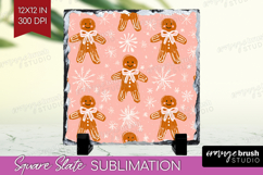 Pink Christmas Slate PNG - Coquette Xmas Square Slate Product Image 1