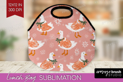 Pink Christmas Lunch Bag - Coquette Xmas Lunch Bug PNG Product Image 1