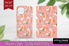 Pink Christmas Phone Case PNG - Coquette Xmas Case PNG Product Image 1