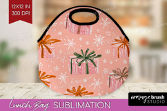 Pink Christmas Lunch Bag - Coquette Xmas Lunch Bug PNG Product Image 1