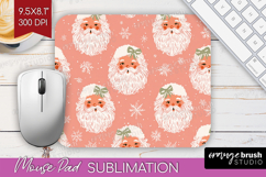 Pink Christmas Mouse Pad Sublimation - Coquette Xmas PNG Product Image 1