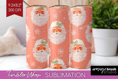 Pink Christmas Tumbler Wrap - Coquette Xmas Tumbler PNG Product Image 1