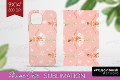 Pink Christmas Phone Case PNG - Coquette Xmas Case PNG Product Image 1