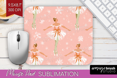 Pink Christmas Mouse Pad Sublimation - Coquette Xmas PNG Product Image 1