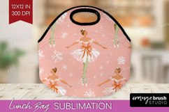Pink Christmas Lunch Bag - Coquette Xmas Lunch Bug PNG Product Image 1