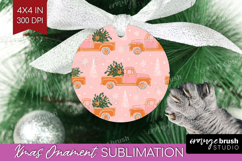 Pink Christmas Ornament PNG - Coquette Xmas PNG Sublimation Product Image 1