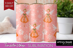 Pink Christmas Tumbler Wrap - Coquette Xmas Tumbler PNG Product Image 1