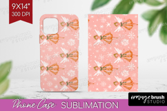 Pink Christmas Phone Case PNG - Coquette Xmas Case PNG Product Image 1