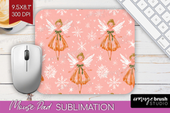 Pink Christmas Mouse Pad Sublimation - Coquette Xmas PNG Product Image 1