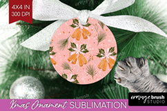 Pink Christmas Ornament PNG - Coquette Xmas PNG Sublimation Product Image 1