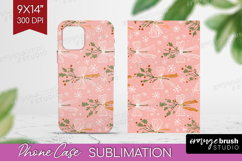 Pink Christmas Phone Case PNG - Coquette Xmas Case PNG Product Image 1