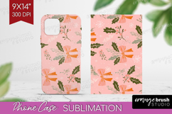 Pink Christmas Phone Case PNG - Coquette Xmas Case PNG Product Image 1
