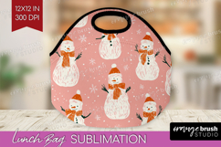 Pink Christmas Lunch Bag - Coquette Xmas Lunch Bug PNG Product Image 1