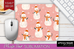 Pink Christmas Mouse Pad Sublimation - Coquette Xmas PNG Product Image 1