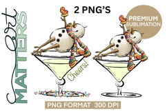 Cheers Dirty Martini! Snowman illustration - Hand Painted Product Image 4