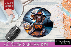 Pointer Dog Car Coaster Halloween Coaster PNG Sublimation Product Image 1