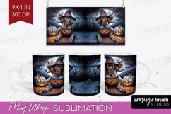 Pointer Dog Mug Wrap Halloween Mug PNG Sublimation Product Image 1