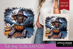 Pointer Dog Tote Bag Halloween Tote Bag PNG Sublimation Product Image 1