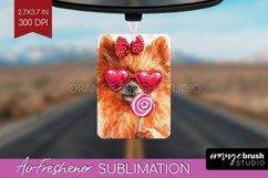 Pomeranian Valentine Air Freshener PNG Valentines Day PNG Product Image 1