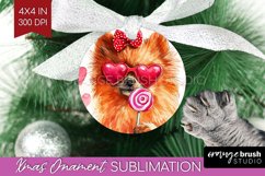 Pomeranian Valentine Ornament PNG Valentines Day PNG Product Image 1
