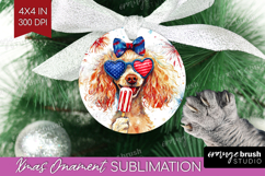Poodle Dog Ornament PNG 4th Of July PNG Sublimation Product Image 1