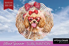 Poodle Valentine Wind Spinner Sublimation PNG Valentines Day Product Image 1