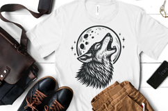 Wolf Howling at Moon SVG|Wild Animal Laser Engraving Files Product Image 7