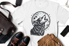 Wolf Howling at Moon SVG|Wild Animal Laser Engraving Files Product Image 5