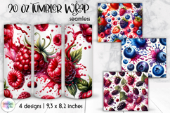 Fruits &amp; Berries Seamless Tumbler Wrap, 20 oz Juicy Tumbler Product Image 1
