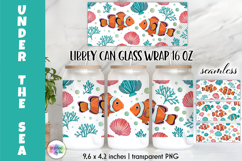 Beach Ocean Libbey Glass Wrap PNG 16oz Sublimation Product Image 3